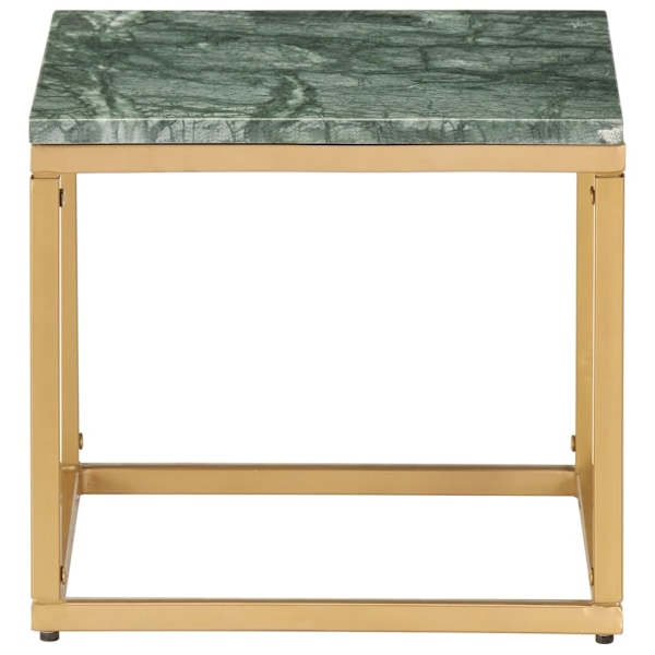 vidaXL Soffbord grön 40x40x35 cm äkta sten med marmorstruktur Grön