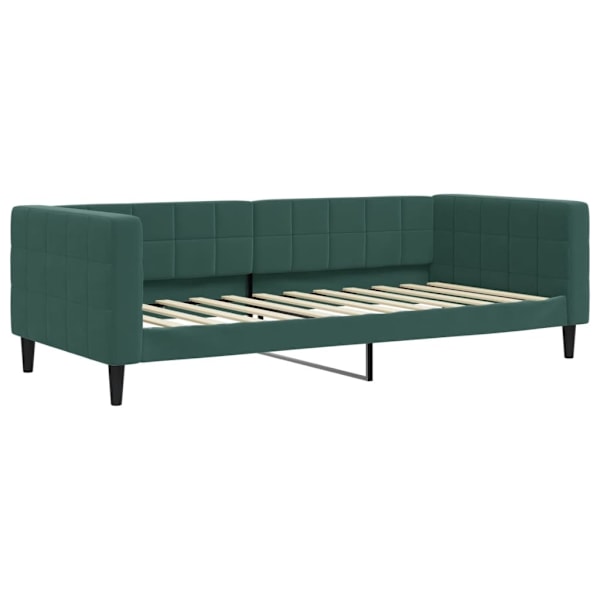 vidaXL Dagbädd utdragbar med lådor mörkgrön 90x200 cm sammet Grön