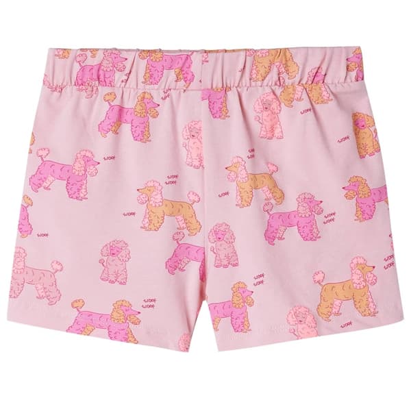 vidaXL Barnpyjamas med korta ärmar ljusrosa 104 Rosa