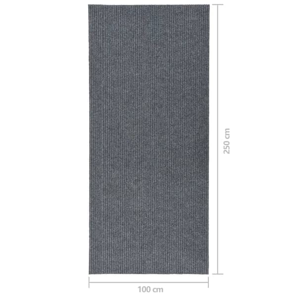 vidaXL Gångmatta 100x250 cm grå grå