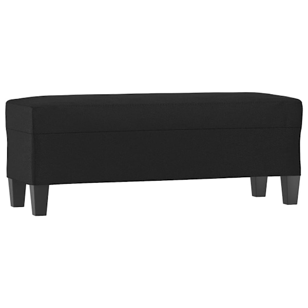 vidaXL Bänk svart 100x35x41 cm konstläder Svart