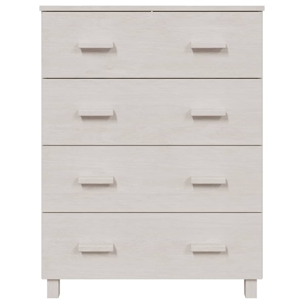 vidaXL Byrå HAMAR vit 79x40x103,5 cm massiv furu Vit