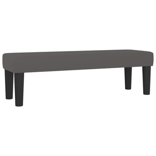 vidaXL Ramsäng med madrass grå 140x200 cm konstläder Grå