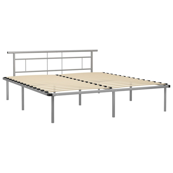 vidaXL Sängram grå metall 180x200 cm grå
