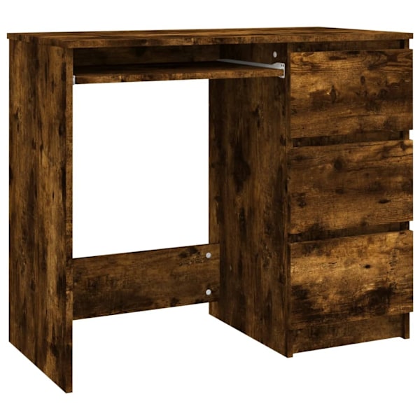 vidaXL Skrivbord rökfärgad ek 90x45x76 cm konstruerat trä Brun