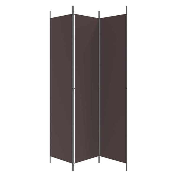 vidaXL Rumsavdelare 3 paneler 150x220 cm brun tyg Brun