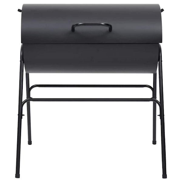vidaXL Grilltunna med 2 grillgaller svart 80x95x90 cm stål Svart