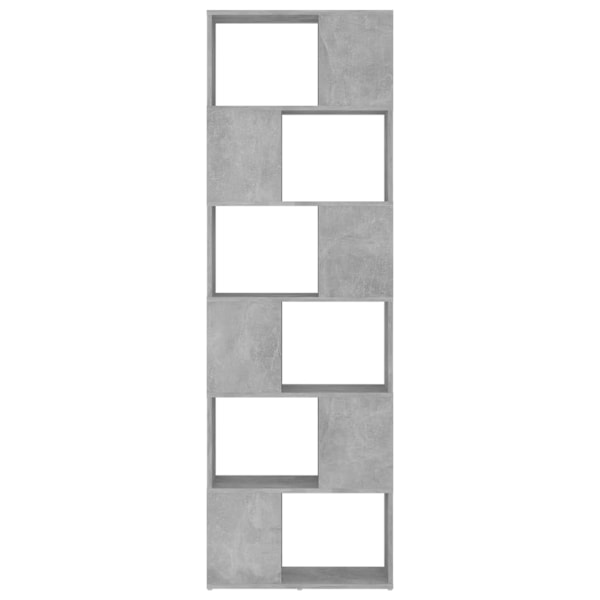 vidaXL Bokhylla/Rumsavdelare betonggrå 60x24x186cm konstruerat trä grå