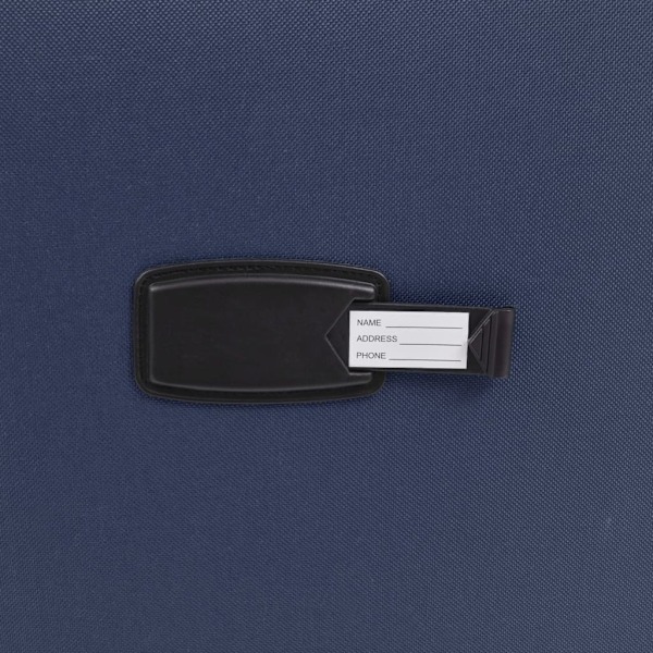 vidaXL Resväskor 3 st marinblå soft case Blå