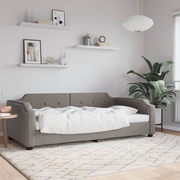 vidaXL Dagbädd taupe 90x200 cm tyg Taupe