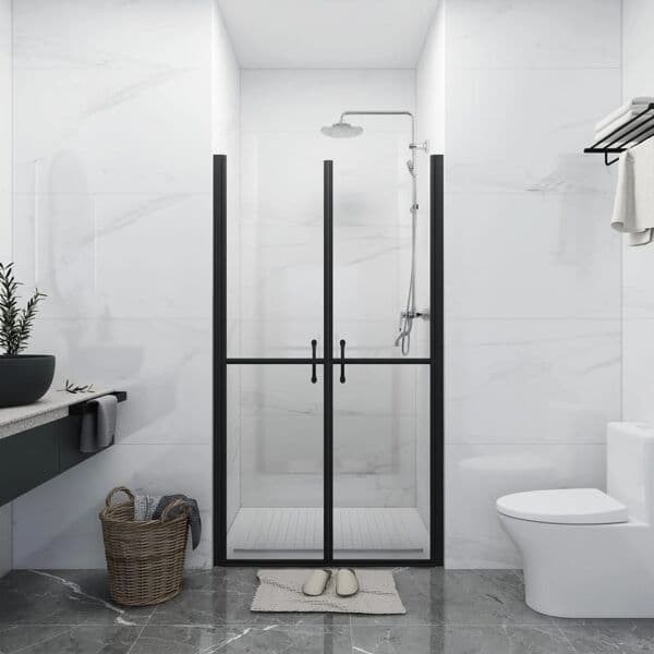 vidaXL Duschdörr klar ESG (98-101)x190 cm Silver