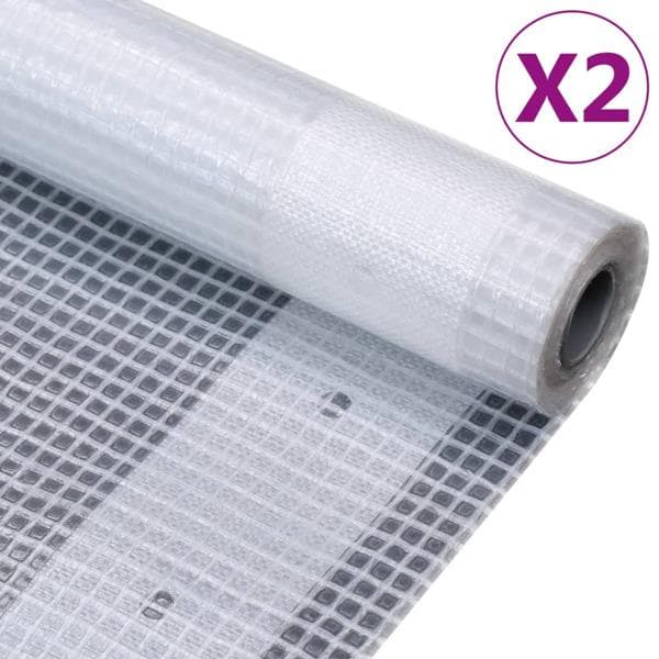 vidaXL Leno presenning 2 st 260 g/m² 2x20 m vit Vit