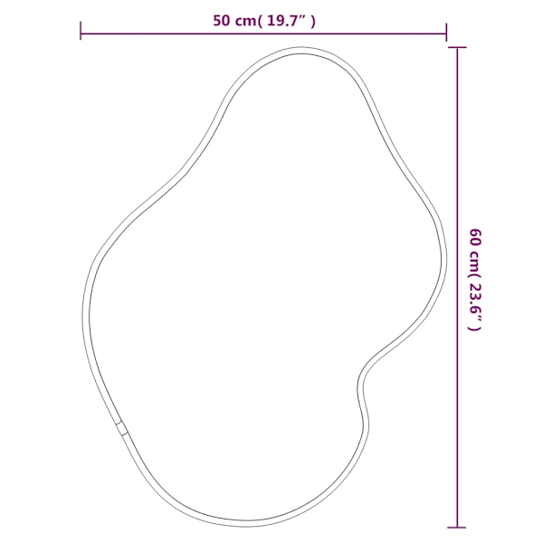 vidaXL Väggspegel svart 60x50 cm Svart