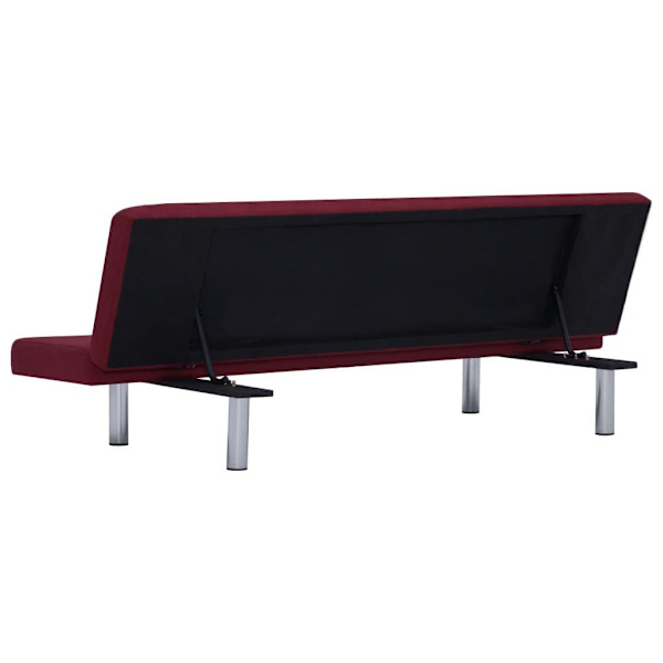 vidaXL Bäddsoffa vinröd polyester Röd