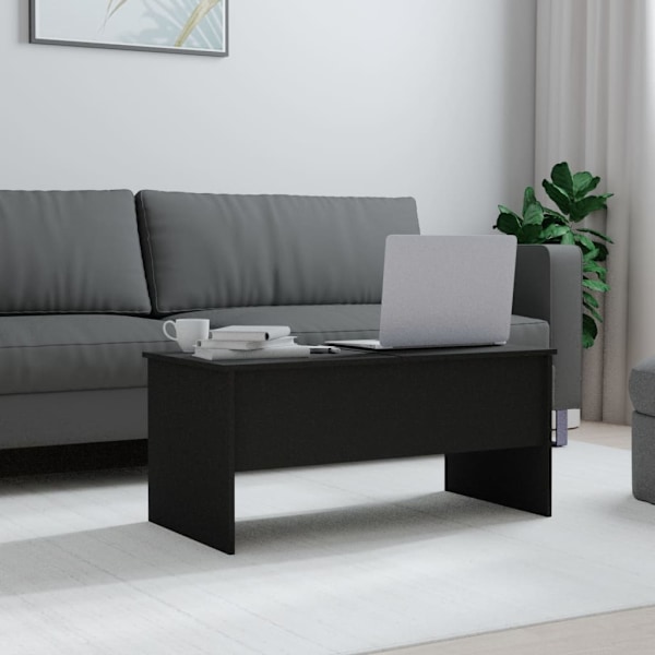 vidaXL Soffbord svart 102x50,5x46,5 cm konstruerat trä Svart