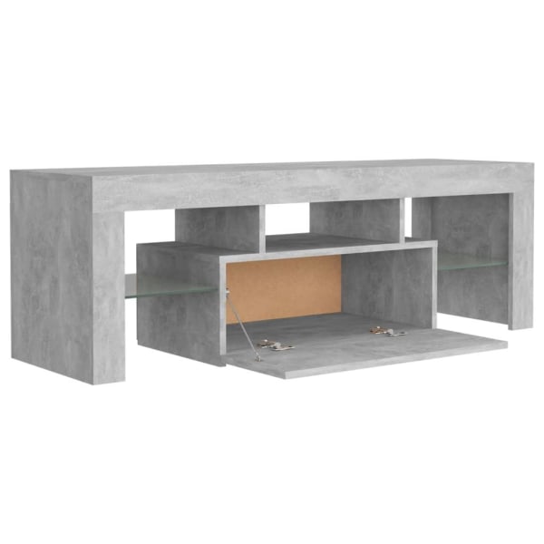 vidaXL TV-bänk med LED-belysning betonggrå 120x35x40 cm grå