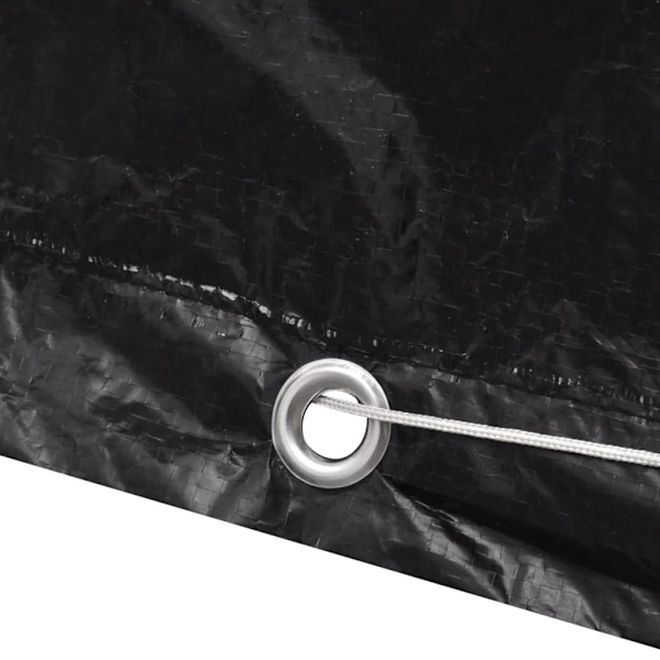 vidaXL Överdrag för trädgårdsmöbler 2 st 8 öljetter 140x70x90 cm Svart