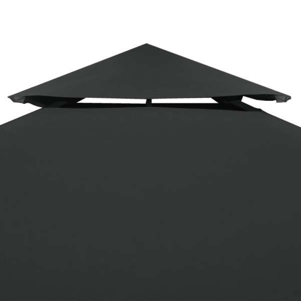 vidaXL Paviljongtak 310 g/m² mörkgrå 3 x 3 m grå