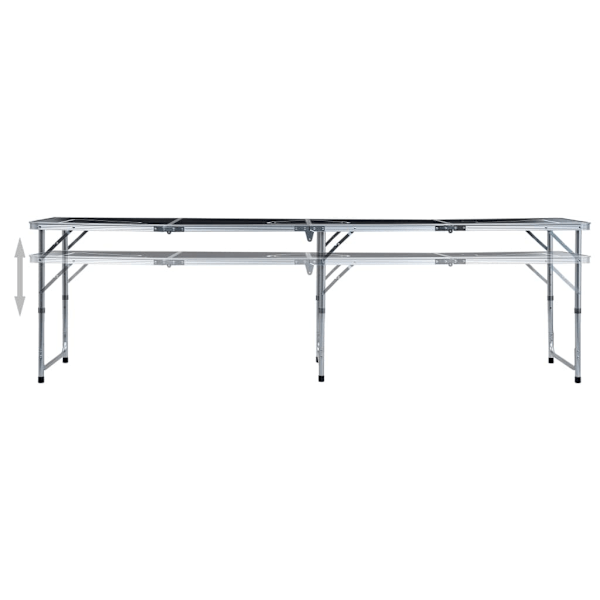 vidaXL Hopfällbart ölpingisbord 240 cm svart Svart