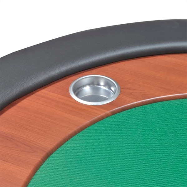 vidaXL Pokerbord 10-spelare med plats för dealer och markerbricka grön Grön