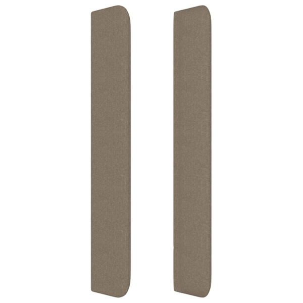 vidaXL Sänggavel med kanter taupe 203x16x118/128 cm tyg Taupe
