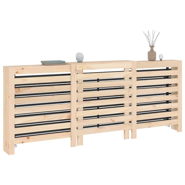 vidaXL Elementskydd 210x21x85 cm massiv furu Brun