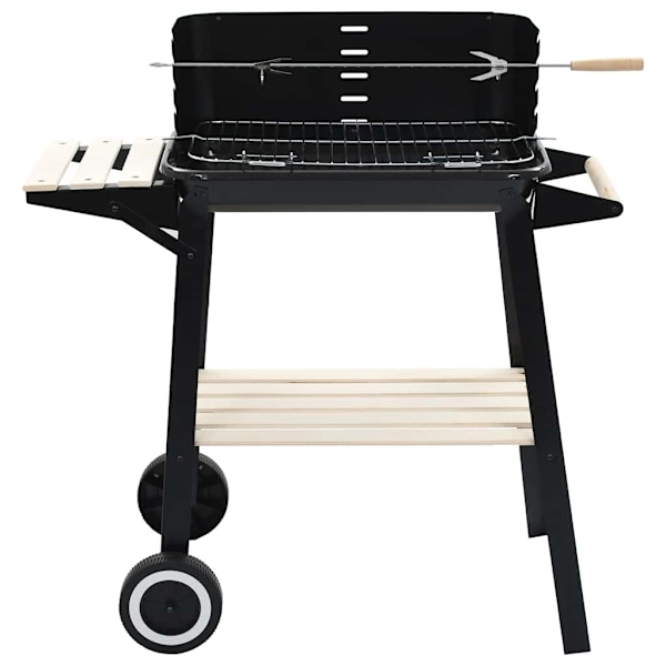 vidaXL Kolgrill stativ med hjul Svart