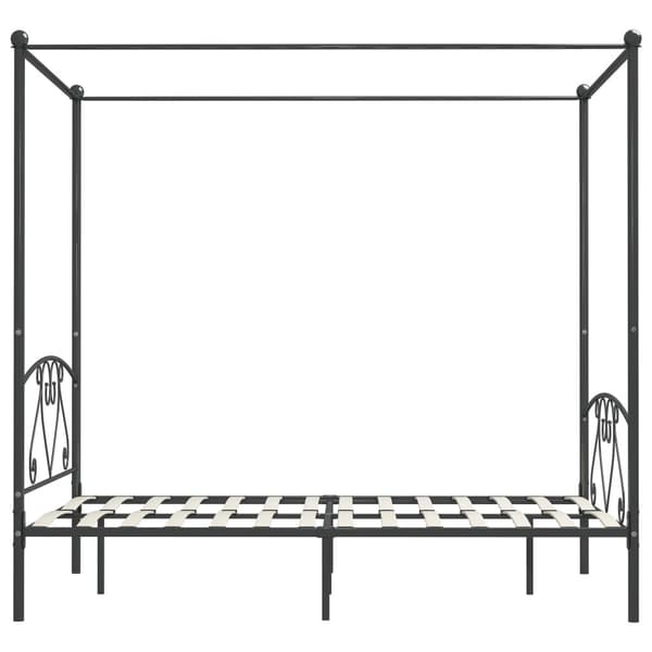 vidaXL Himmelsäng grå metall 140x200 cm grå