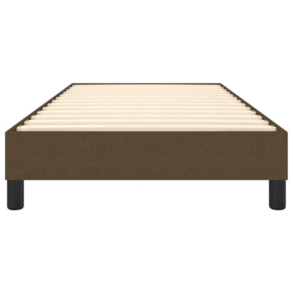 vidaXL Sängram utan madrass mörkbrun 90x190 cm tyg Brun