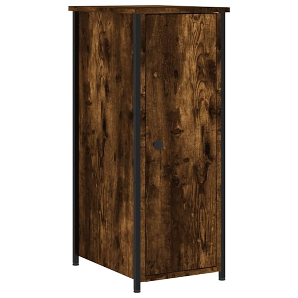 vidaXL Sängbord rökfärgad ek 32x42x80 cm konstruerat trä Brun
