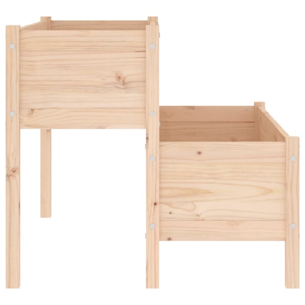 vidaXL Odlingslåda 110x84x75 cm massiv furu Brun