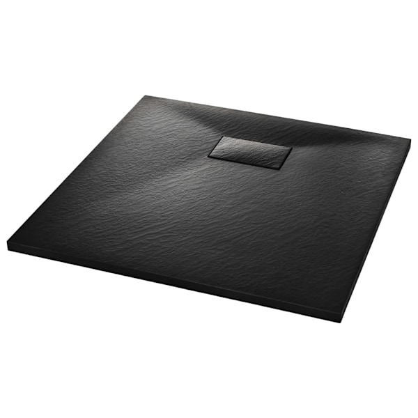 vidaXL Duschkar SMC svart 80x80 cm Svart