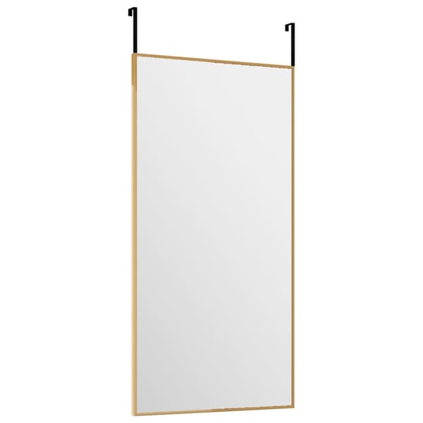 vidaXL Dörrspegel guld 30x60 cm glas och aluminium Guld