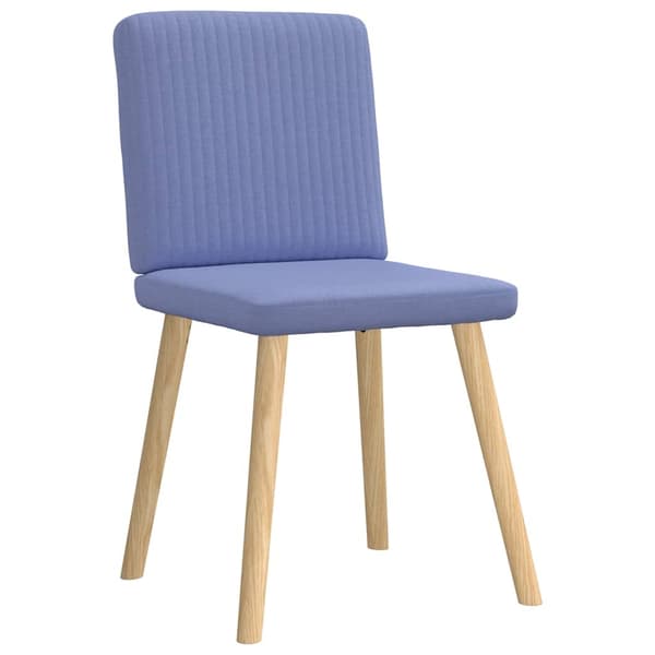vidaXL Matstolar 6 st Jeans blått tyg Blå
