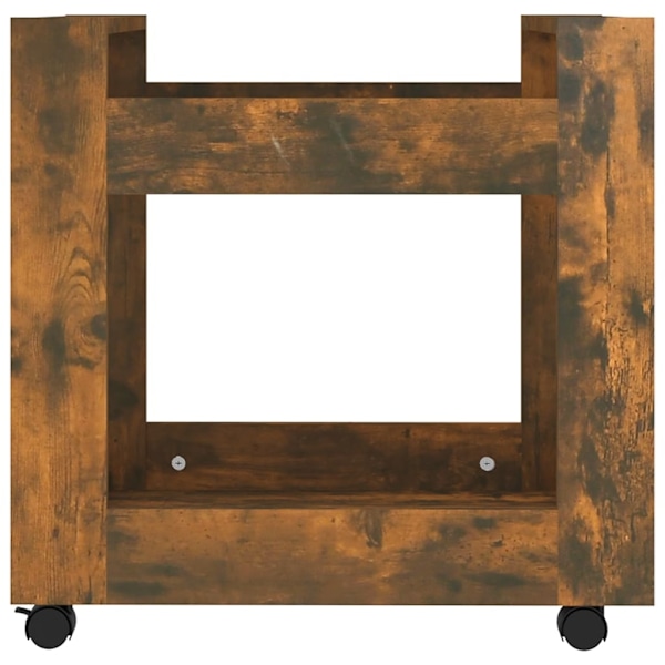 vidaXL Skrivbordsvagn rökfärgad ek 60x45x60 cm konstruerat trä Brun