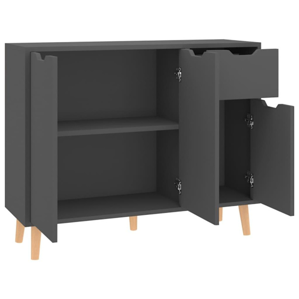 vidaXL Skänk grå 90x30x72 cm konstruerat trä grå
