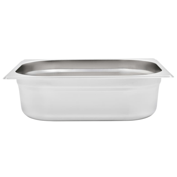 vidaXL Gastronormkantiner 4 st GN 1/2 100 mm rostfritt stål Silver