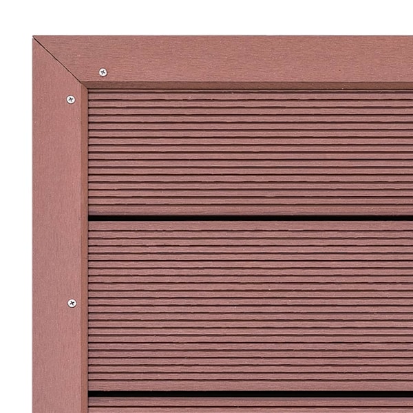 vidaXL Golv till utedusch brun 101x63x5,5 cm WPC Brun