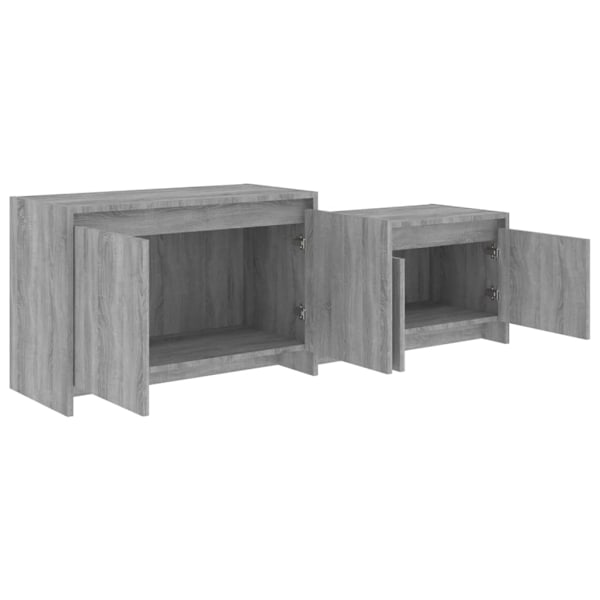 vidaXL Tv-bänk grå sonoma 146,5x35x50 cm konstruerat trä grå