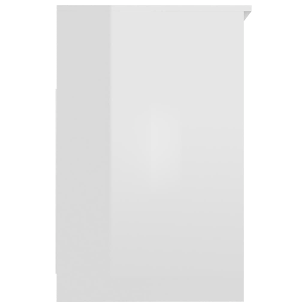 vidaXL Byrå vit högglans 40x50x76 cm konstruerat trä Vit