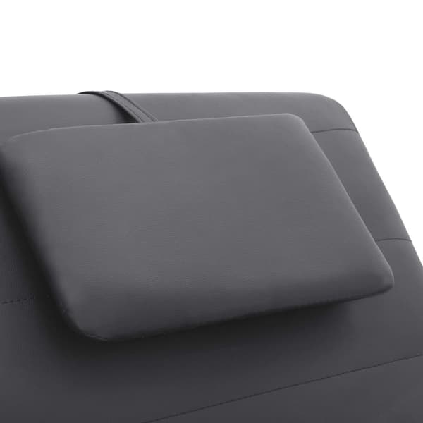 vidaXL Massageschäslong med kudde grå konstläder grå