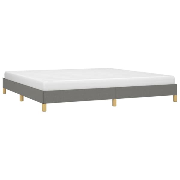 vidaXL Sängram mörkgrå 200x200 cm tyg Grå