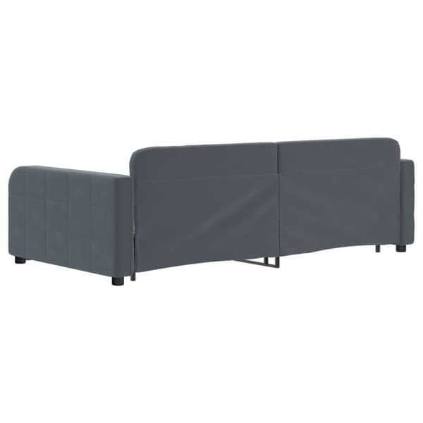 vidaXL Dagbädd utdragbar mörkgrå 100x200 cm sammet Grå