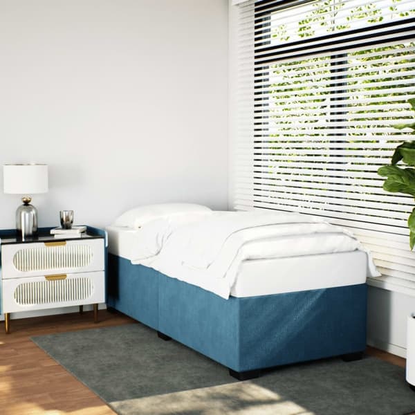 vidaXL Sängram blå 80x200 cm sammet Blå