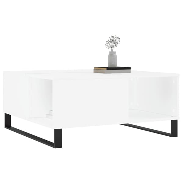 vidaXL Soffbord vit 80x80x36,5 cm konstruerat trä Vit