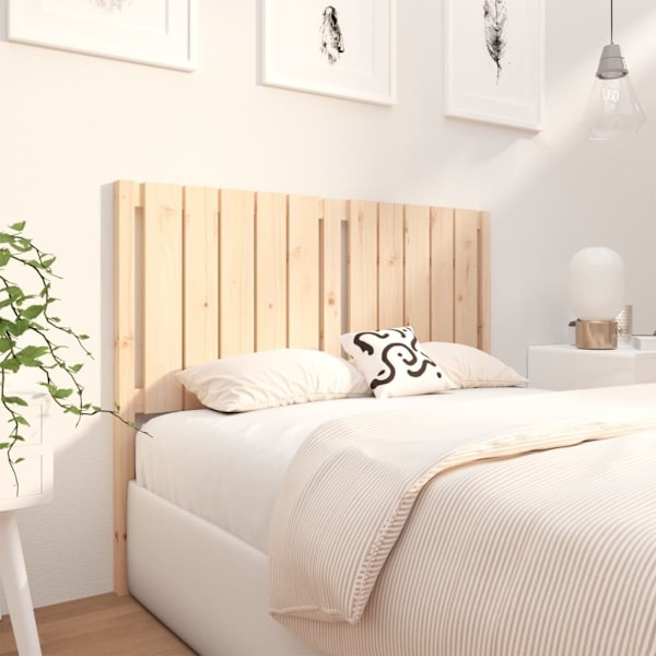vidaXL Sänggavel 125,5x4x100 cm massiv furu Brun