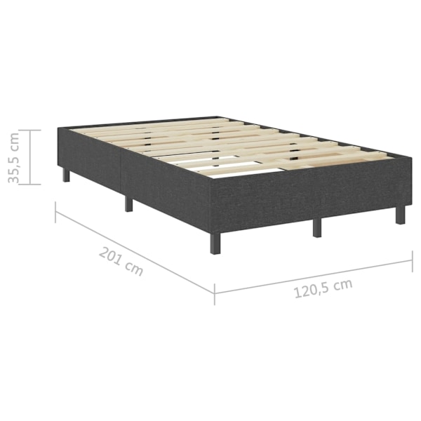vidaXL Ramsäng grå tyg 120x200 cm grå