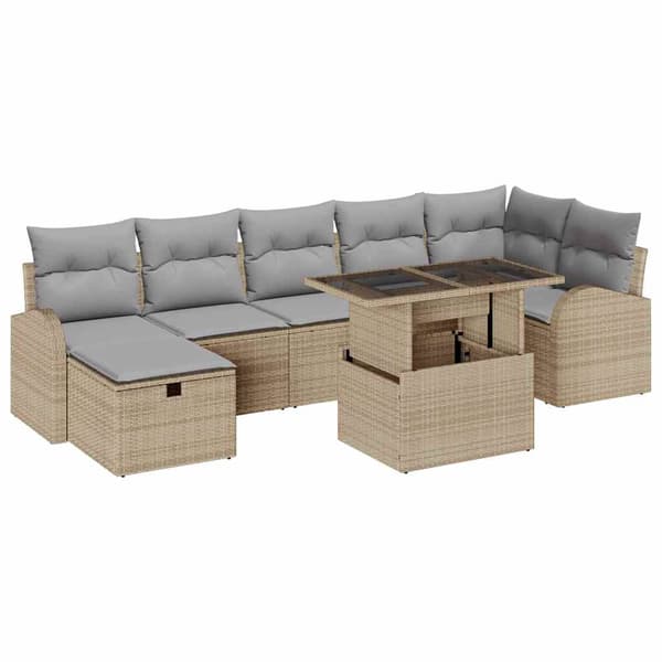 vidaXL 8 st Beige Beige