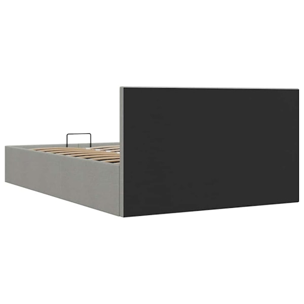 vidaXL Sängram hydraulisk förvaring utan madrass ljusgrå 140x200 cm grå