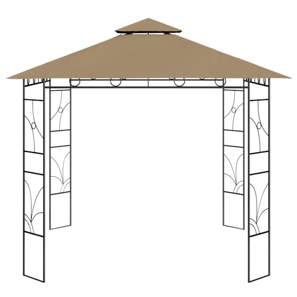 vidaXL Paviljong 3x3x2,7 m taupe 160 g/m² Taupe